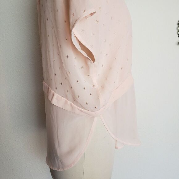 1. STATE peach semi sheer sleeveless  blouse - Picture 4 of 8